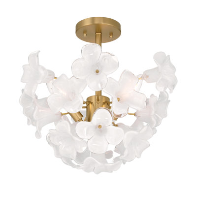 Plafonnier semi-encastré 3 lumières 16,75 po Bloome