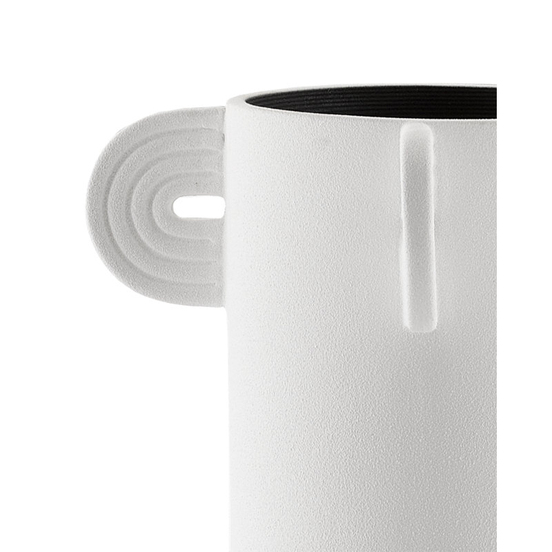 Happy 40 Handmade Ceramic Table Vase, Textured White