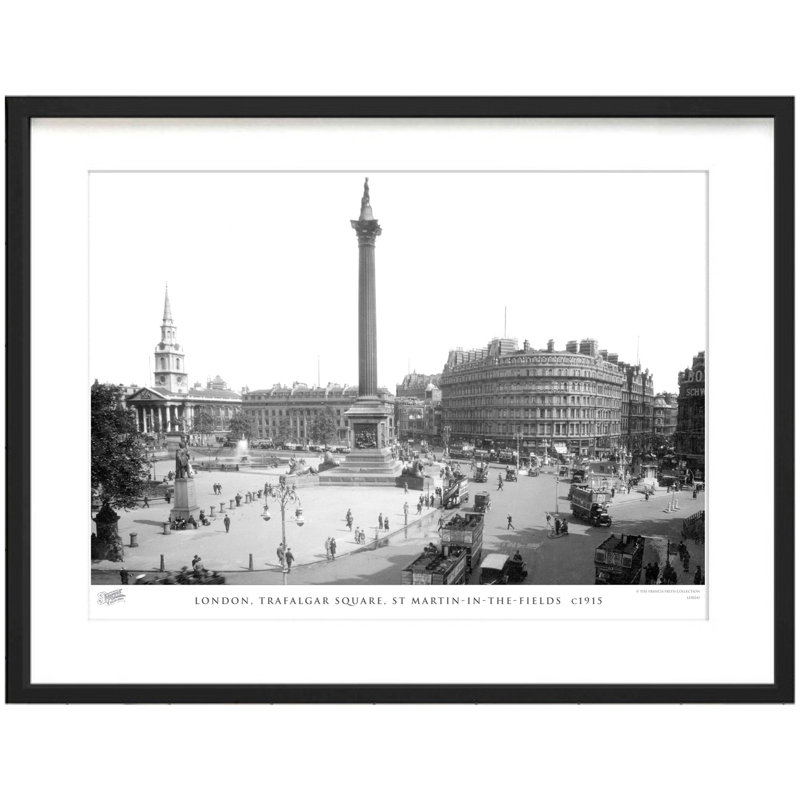 London, Trafalgar Square, St Martin-in-the-Fields C1915 by Francis Frith - Single Picture Frame Print