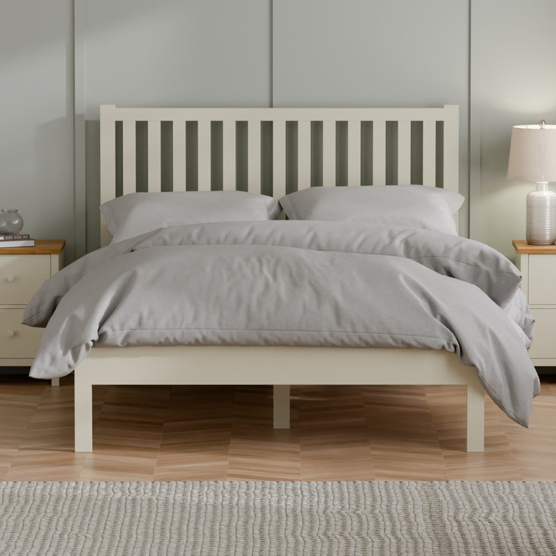 Maroa Bed Frame   , 144.5 x 196 cm, White