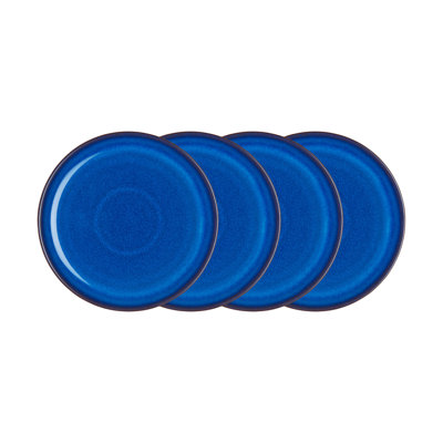 Imperial Blue Set Of 4 Coupe Salad Plates