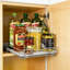 Pull-Out Spice Rack Organizer For Kitchen Cabinets - Heavy-Duty Slide-Out Drawer With  2 Ball Bearing System - Easy Mount Installation