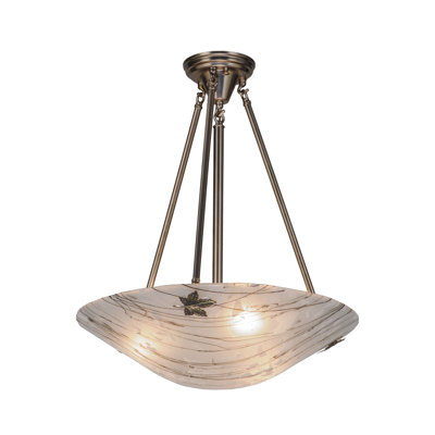 Plafonnier semi-encastré à cuves 20" à 3 lumières unique