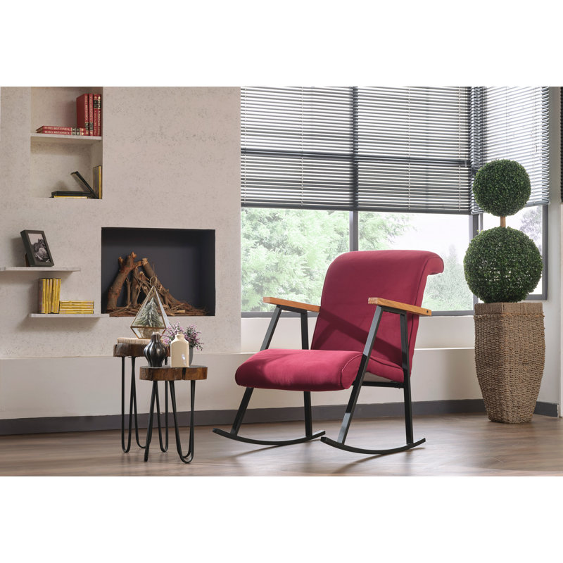 Eastbury Upholstered Rocking Chair, Dark Red