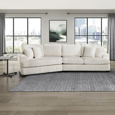 Canapé modulaire moderne et contemporain 2 pièces 116,5 po Showstead