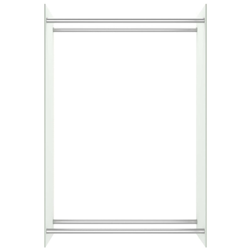 Firewood Rack 80x35x120 cm Glass, White
