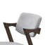 Chaise avec accoudoirs de couleur grise Lecroy