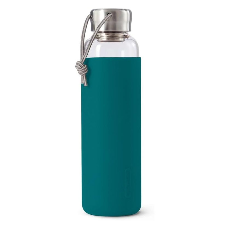 Black + Blum 600.3ml Glass Water Bottle, Teal Green