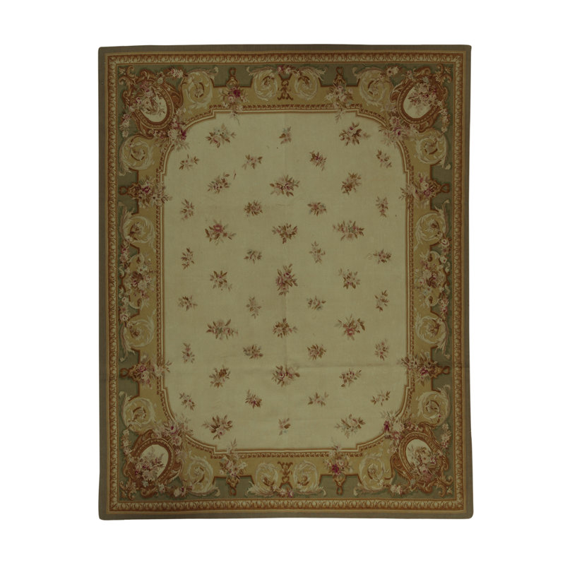 Aubusson Wool Oriental Area Rug