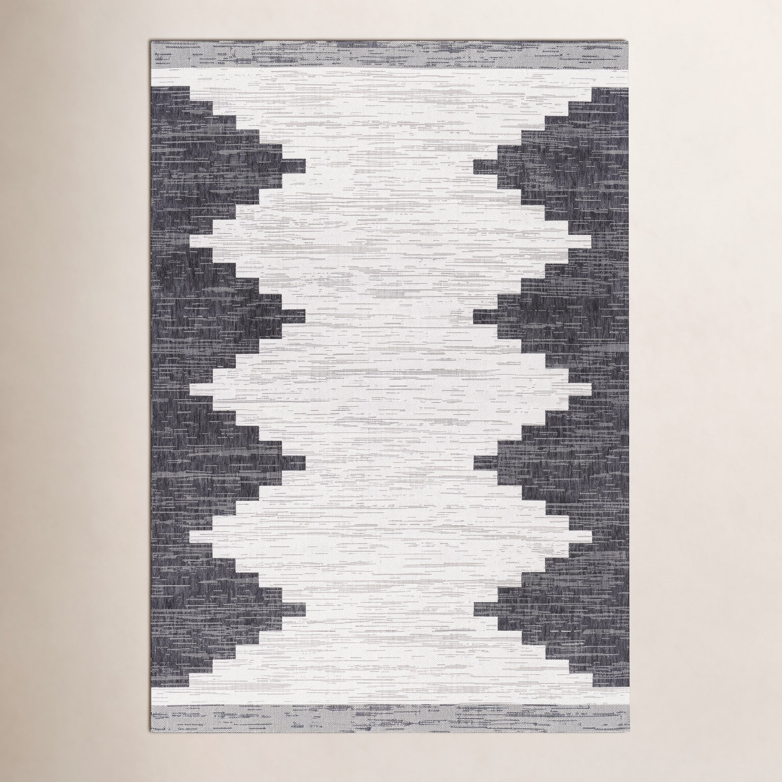 Mortimer Charcoal Outdoor Rug, Rectangle 4'3" x 5'11"