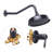 Aquaterior 8" Wall Mounted Shower Faucet Rainfall Shower Head with Shower Valve Bathroom Lavatory Home