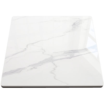 Plateau de table carré en pierre frittée, assorti à divers pieds de table
