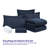 8 Piece Quilted Solid Stripe Comforter, Sheet Set And Mattress Protector Bedding Bundle, Queen-122547341-122547340