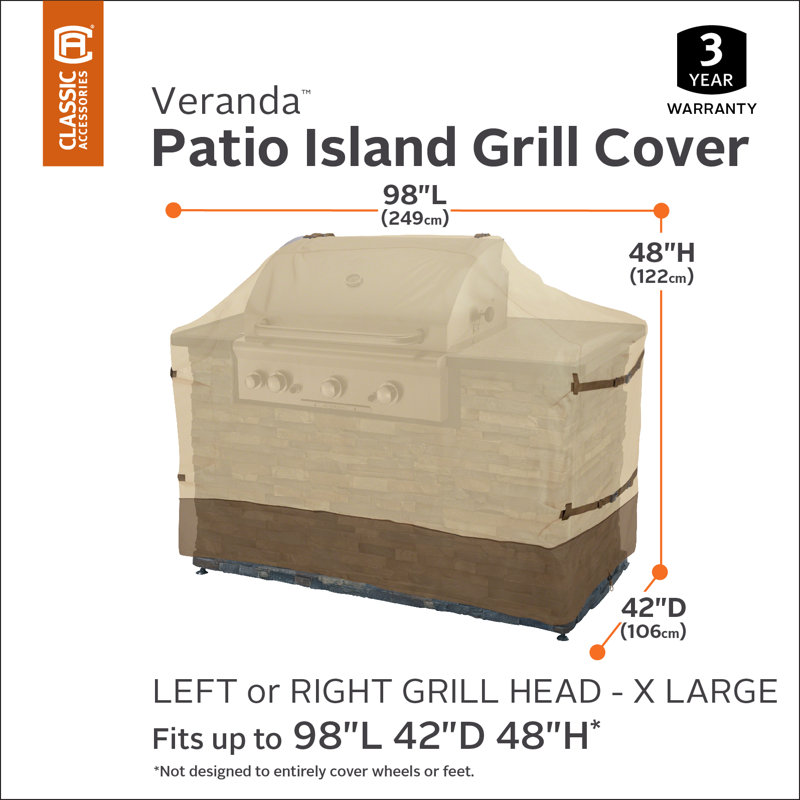 Housse pour barbecue au gaz Paulding - s'adapte jusqu'à 44 po, H 48 po x l 44 po x P 100 po