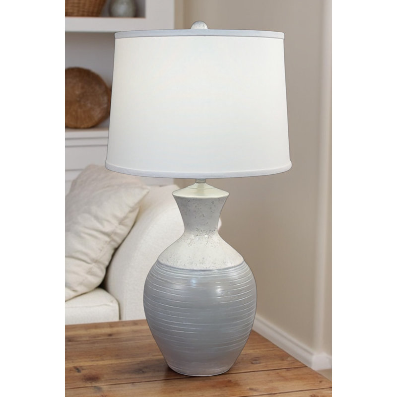 Moonlight Beach/Spindrift Lined Vase Table Lamp