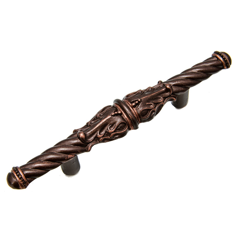 Acanthus pull Romanesque style, Oil Rubbed Bronze, 3"