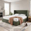 Structure de lit tapissier Annek avec rangement relevable, tête de lit à oreilles de H 40,9 po, lattes de bois et structure en métal, plusieurs tailles et options de tissu disponibles-1537809586-1542131017