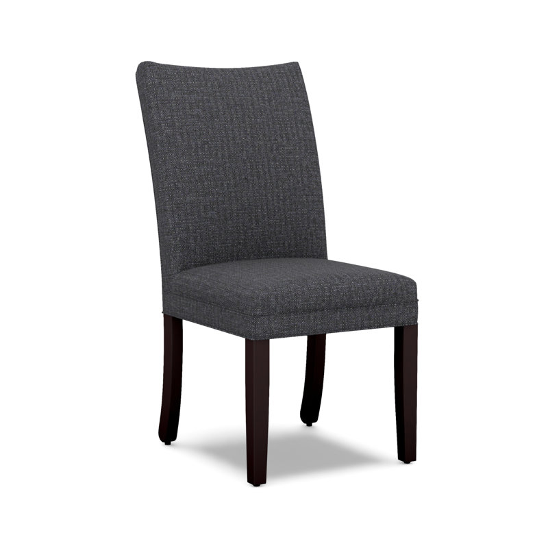 Chaise parsons en tissu Prattsville, Gris foncé, Brun foncé