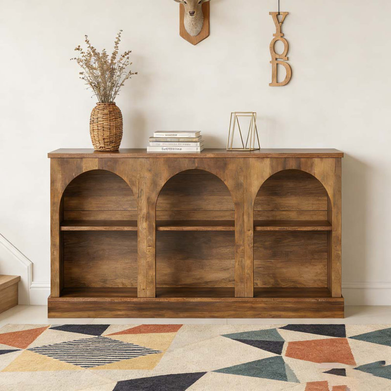 Practical Entryway Table,Console Table, Rustic Brown