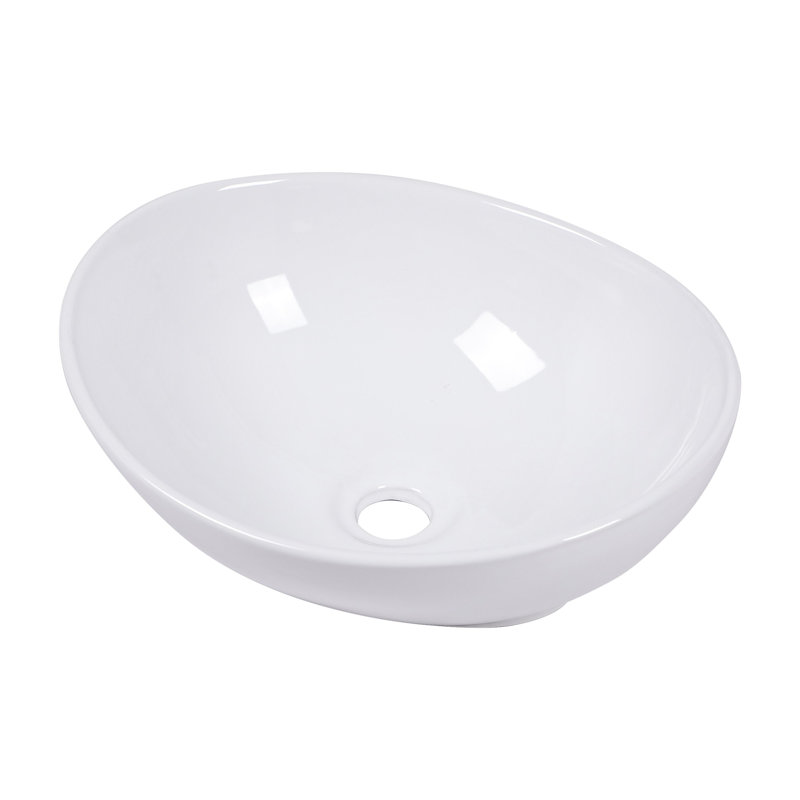 16 x13”Ceramic Oval Vessel Bathroom Sink
