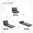 Homcom 2-In-1 Floor Lazy Sofa With 5 Position Adjustable Backrest, Dark Gray, Outdoor Patio Sofa