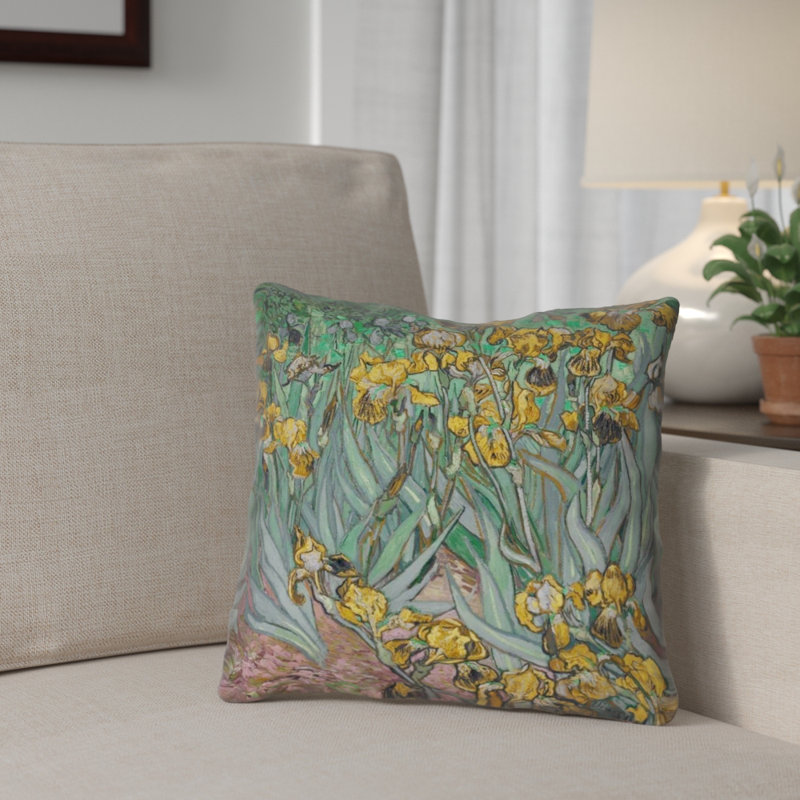Coussin Morley, 14 po x 14 po, Jaune, Housse seulement
