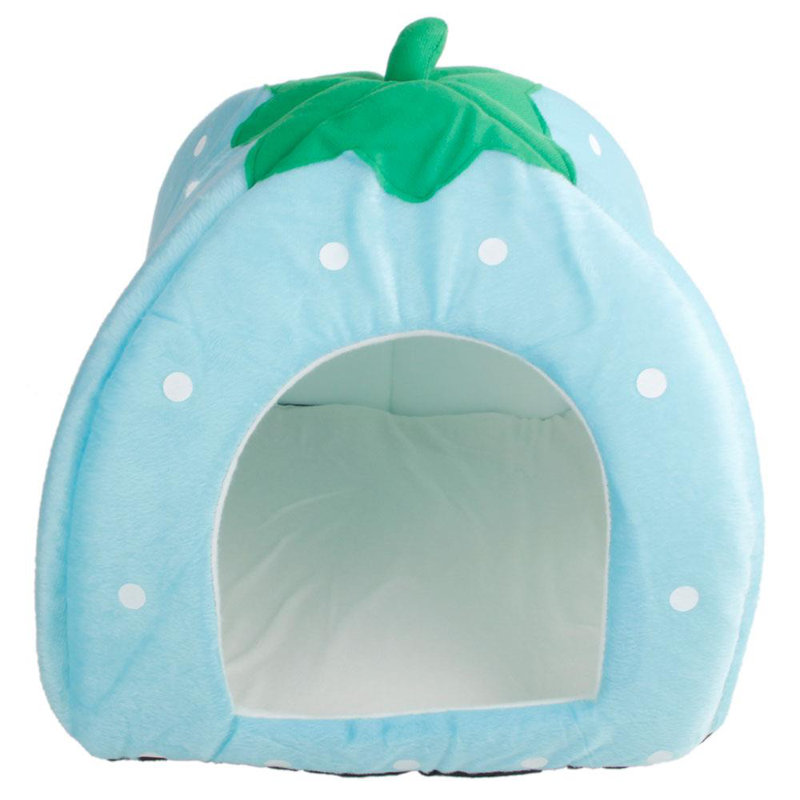 Dôme d’animal doux en coton Ricard, l 13,39 po x P 14,17 po x H 16,14 po, Bleu pâle