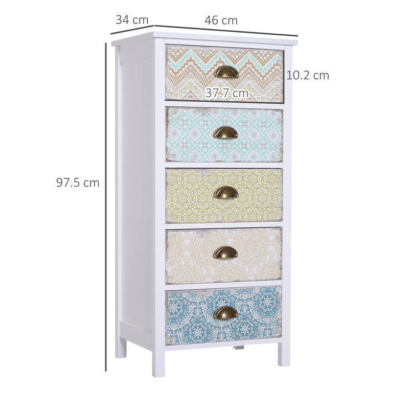 Oona 46cm W 5 - Drawer Chest of Drawers
