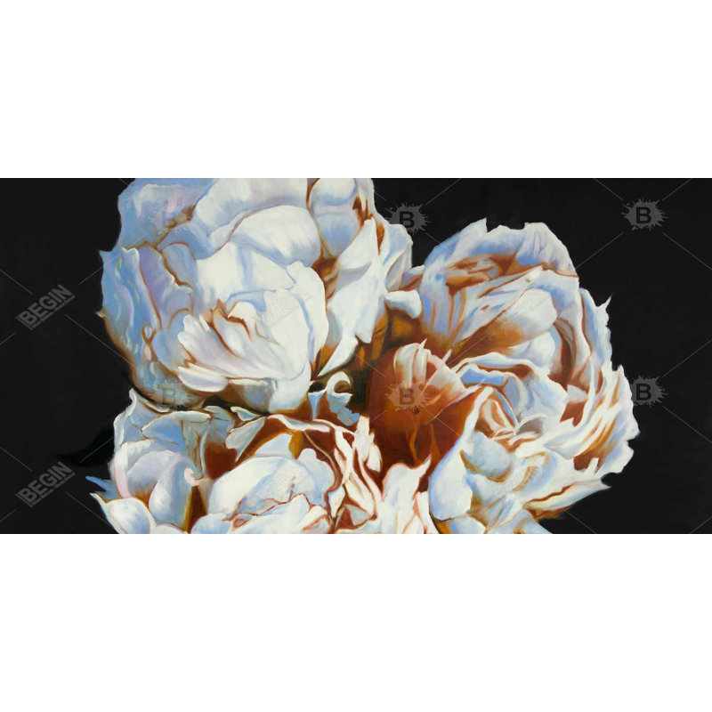 Blooming peonies - 15.75"x31.50" Desk mat