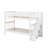 Stairway Twin-Over-Twin Bunk Bed With Guard Rail And Storage-1096423494