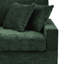 Fauteuil rembourré en chenille bleue avec dossier rembourré, module de fauteuil simple à un accoudoir pour canapé modulaire-250969580-235624979
