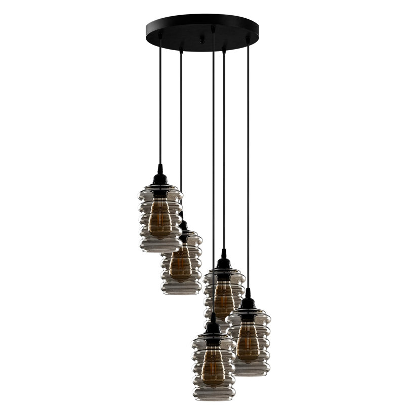Luminaire suspendu grappe 5 lumières Ottawa