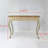Vintage Rustic Wooden Console Table With Carved Details, 49.21" Long, Distressed Finish