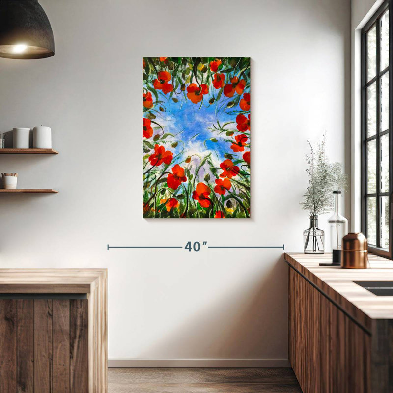 Harnek Springtime Red Poppies, 36" H x 24" W