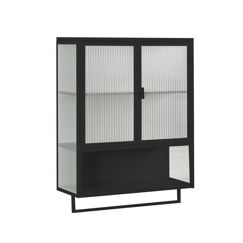 Armoire à pharmacie Baitz 23,62 W 30,71 H, Noir