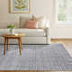 Shenade Handmade Rayon / Viscose Blue Rug