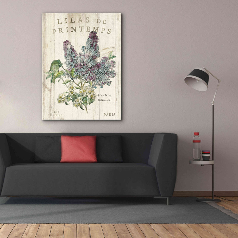 «Lilas de Printemps» par Sue Schlabach, estampe numérique sur toile, L 40 po x H 54 po