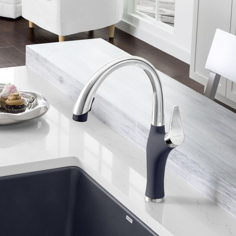 Robinet de cuisine à double jet Artona, Anthracite, 1,5 gallons par minute
