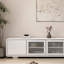 Meuble télé simple en bois massif de style crème moderne-104904034