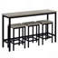 Ensemble de table de salle à manger à hauteur de comptoir avec 3 tabourets-1585293254