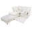 Double-Layer Cushion Modular Sofa, Freely Combinable, 4-Seater With Storage Function, Includes 4 Soft Cushions-500292695