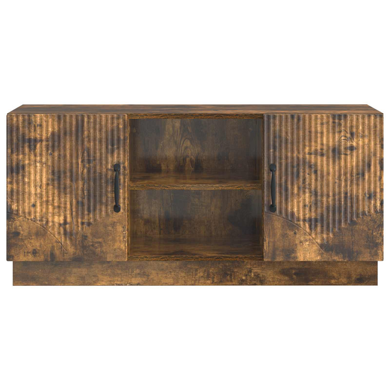 TV Stand, 47cm H x 102cm L x 34.5cm W, Smoked Oak