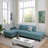 2-Piece Calico Sectional Sofa-701874582