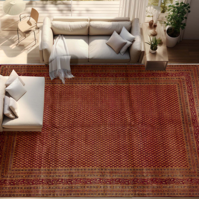 Wool Oriental Area Rug, Rectangle 6'8" x 9'8"