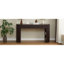 Console rétro avec rangement, 3 tiroirs, 1 pied de table, esthétique à lattes rondes, entrée, salon et couloir, espresso