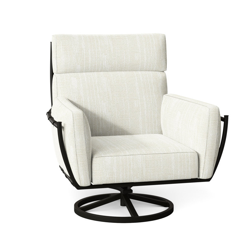Chaise berçante pivotante en aluminium Majorca, Rollo crème, Welt