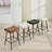 26" Upholstered Backless Saddle Bar Stool with Metal Frame-209194-5290094