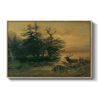 A Mold on the Heath, c. 1830-Friedrich Gauermann-Framed Gallery Wrapped Canvas