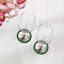 Sous-verres ronds en cuir vert vegan anglais-119015099