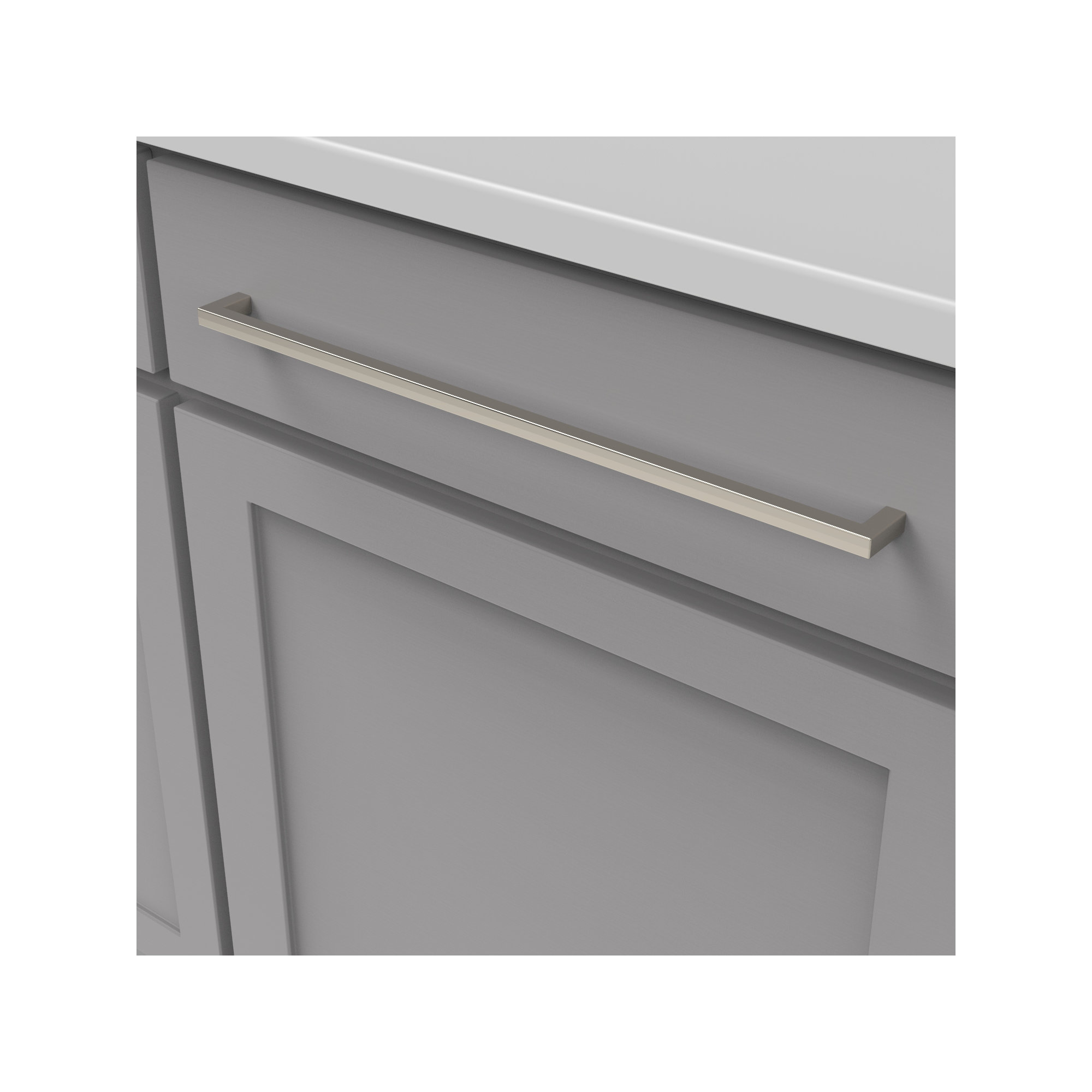 Skylight Collection Handle Pull - Contemporary Hardware for Drawers & Cabinets, Polished Nickel, 1, 18"